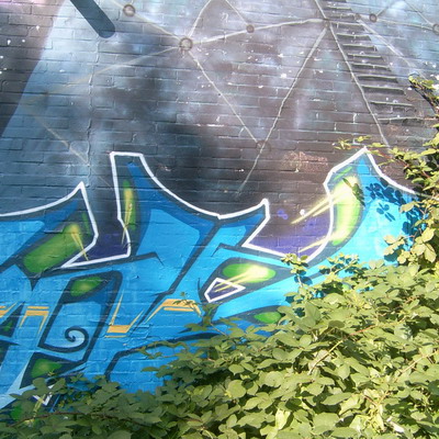 Graffiti and street art from a photo tour in Bremen including colourful sprayed tags and top-to-bottoms.
