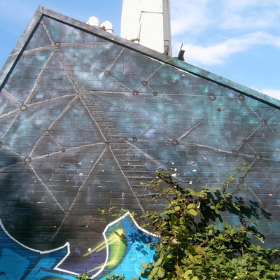Graffiti and street art from a photo tour in Bremen including colourful sprayed tags and top-to-bottoms.