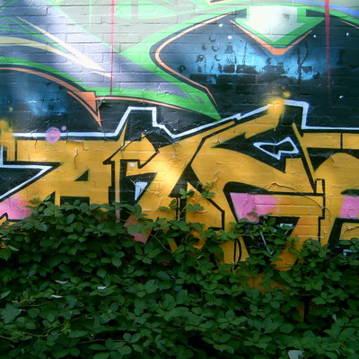 Graffiti and street art from a photo tour in Bremen including colourful sprayed tags and top-to-bottoms.