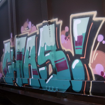 Graffiti and street art from a photo tour in Bremen including colourful sprayed tags and top-to-bottoms.