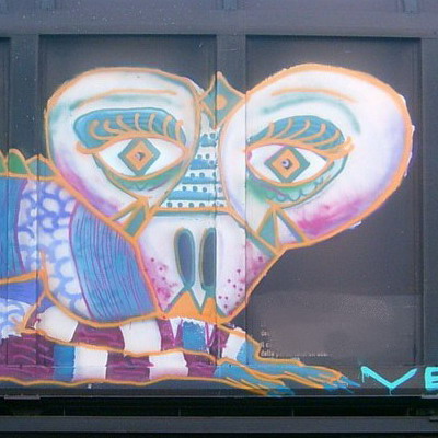 Graffiti and street art from a photo tour in Bremen including colourful sprayed tags and top-to-bottoms.