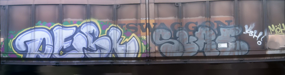 Graffiti and street art from a photo tour in Bremen including colourful sprayed tags and top-to-bottoms.
