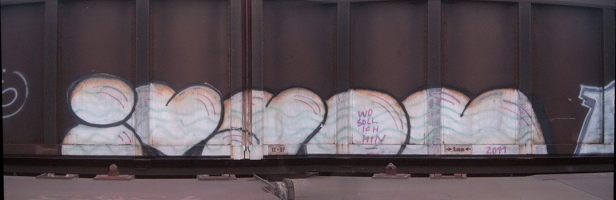 Graffiti and street art from a photo tour in Bremen including colourful sprayed tags and top-to-bottoms.