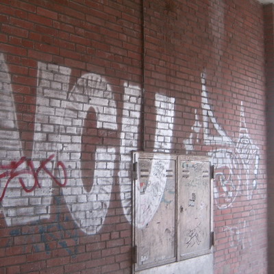 Graffiti and street art from a photo tour in Bremen including colourful sprayed tags and top-to-bottoms.