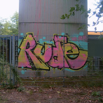 Graffiti and street art from a photo tour in Bremen including colourful sprayed tags and top-to-bottoms.
