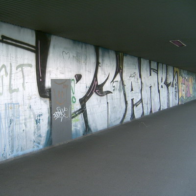 Graffiti and street art from a photo tour in Bremen including colourful sprayed tags and top-to-bottoms.