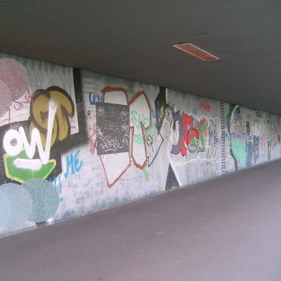 Graffiti and street art from a photo tour in Bremen including colourful sprayed tags and top-to-bottoms.