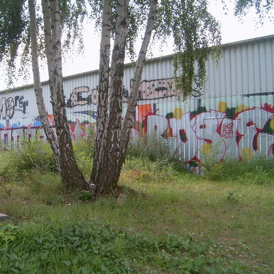 Graffiti and street art from a photo tour in Bremen including colourful sprayed tags and top-to-bottoms.