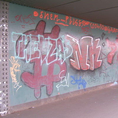 Graffiti and street art from a photo tour in Bremen including colourful sprayed tags and top-to-bottoms.