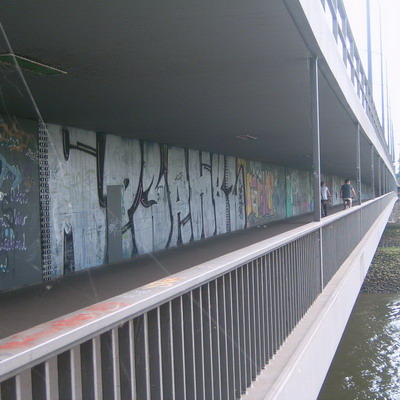 Graffiti and street art from a photo tour in Bremen including colourful sprayed tags and top-to-bottoms.