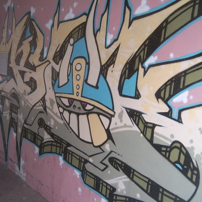 Graffiti and street art from a photo tour in Bremen including colourful sprayed tags and top-to-bottoms.