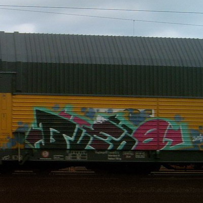 Graffiti and street art from a photo tour in Bremen including colourful sprayed tags and top-to-bottoms.