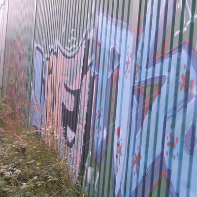 Graffiti and street art from a photo tour in Bremen including colourful sprayed tags and top-to-bottoms.