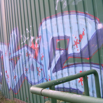 Graffiti and street art from a photo tour in Bremen including colourful sprayed tags and top-to-bottoms.