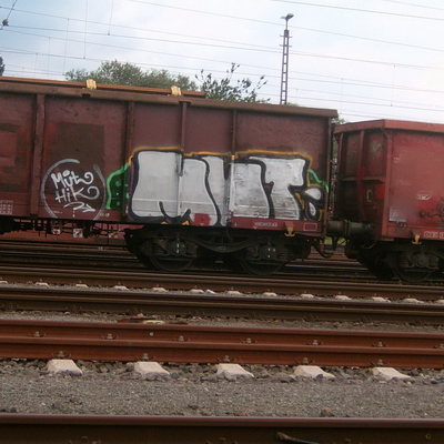 Graffiti and street art from a photo tour in Bremen including colourful sprayed tags and top-to-bottoms.