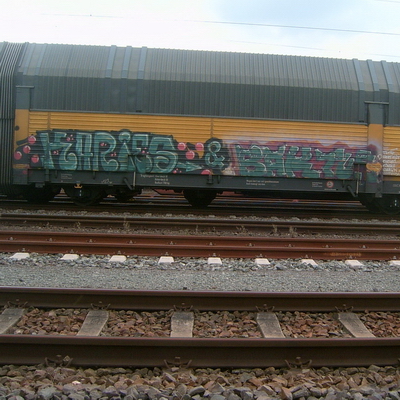 Graffiti and street art from a photo tour in Bremen including colourful sprayed tags and top-to-bottoms.