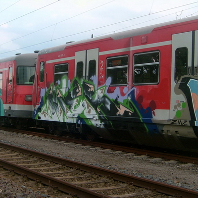 Graffiti and street art from a photo tour in Bremen including colourful sprayed tags and top-to-bottoms.