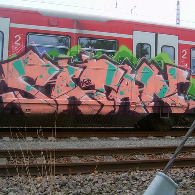 Graffiti and street art from a photo tour in Bremen including colourful sprayed tags and top-to-bottoms.