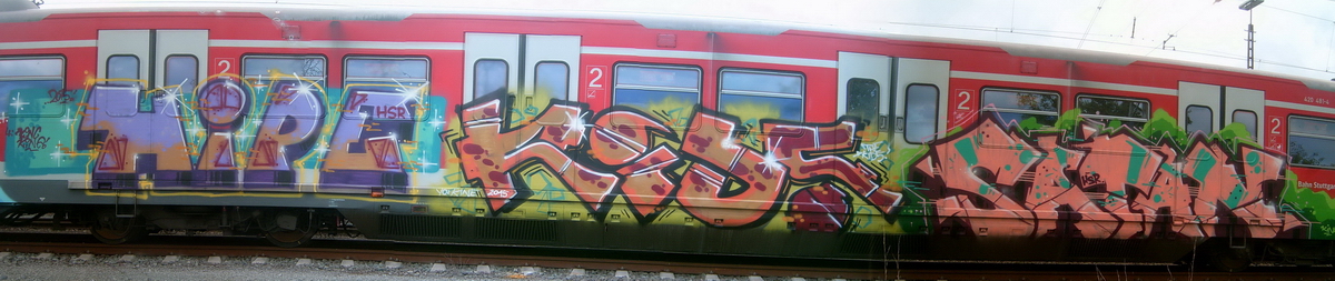Graffiti and street art from a photo tour in Bremen including colourful sprayed tags and top-to-bottoms.