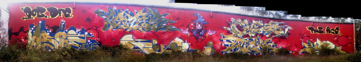 Graffiti and street art from a photo tour in Bremen including colourful sprayed tags and top-to-bottoms.