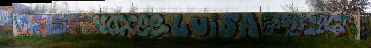 Graffiti and street art from a photo tour in Bremen including colourful sprayed tags and top-to-bottoms.