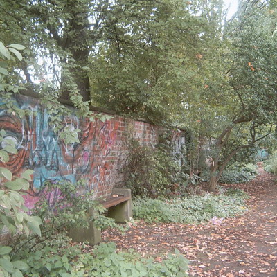 Graffiti and street art from a photo tour in Bremen including colourful sprayed tags and top-to-bottoms.