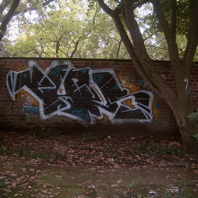 Graffiti and street art from a photo tour in Bremen including colourful sprayed tags and top-to-bottoms.
