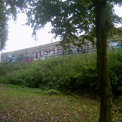 Graffiti and street art from a photo tour in Bremen including colourful sprayed tags and top-to-bottoms.