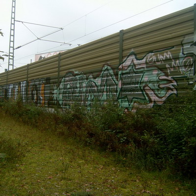 Graffiti and street art from a photo tour in Bremen including colourful sprayed tags and top-to-bottoms.