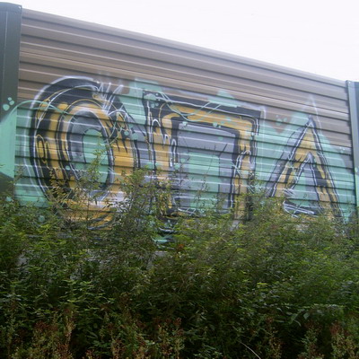 Graffiti and street art from a photo tour in Bremen including colourful sprayed tags and top-to-bottoms.