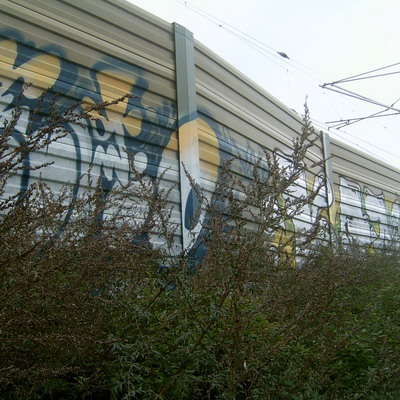 Graffiti and street art from a photo tour in Bremen including colourful sprayed tags and top-to-bottoms.