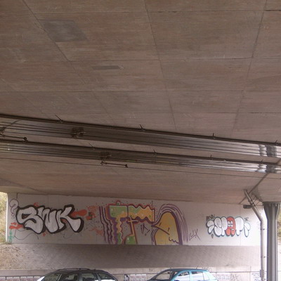 Graffiti and street art from a photo tour in Bremen including colourful sprayed tags and top-to-bottoms.