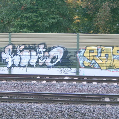 Graffiti and street art from a photo tour in Bremen including colourful sprayed tags and top-to-bottoms.