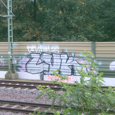Graffiti and street art from a photo tour in Bremen including colourful sprayed tags and top-to-bottoms.