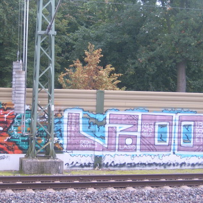 Graffiti and street art from a photo tour in Bremen including colourful sprayed tags and top-to-bottoms.
