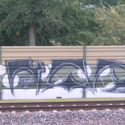 Graffiti and street art from a photo tour in Bremen including colourful sprayed tags and top-to-bottoms.
