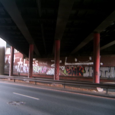 Graffiti and street art from a photo tour in Bremen including colourful sprayed tags and top-to-bottoms.