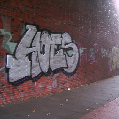 Graffiti and street art from a photo tour in Bremen including colourful sprayed tags and top-to-bottoms.