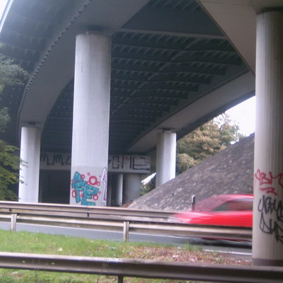 Graffiti and street art from a photo tour in Bremen including colourful sprayed tags and top-to-bottoms.