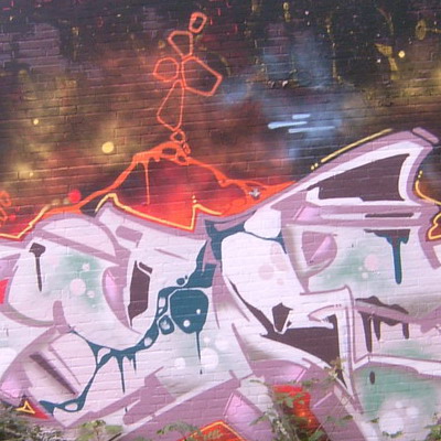 Graffiti and street art from a photo tour in Bremen including colourful sprayed tags and top-to-bottoms.