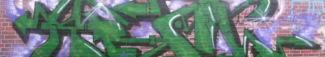 Graffiti and street art from a photo tour in Bremen including colourful sprayed tags and top-to-bottoms.