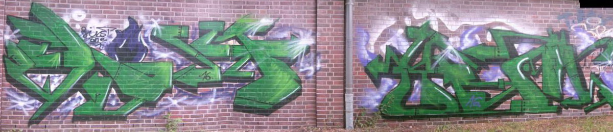 Graffiti and street art from a photo tour in Bremen including colourful sprayed tags and top-to-bottoms.