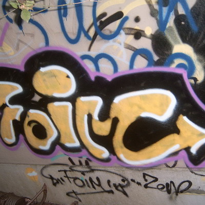 Graffiti and street art from a photo tour in Bremen including colourful sprayed tags and top-to-bottoms.