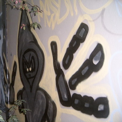 Graffiti and street art from a photo tour in Bremen including colourful sprayed tags and top-to-bottoms.