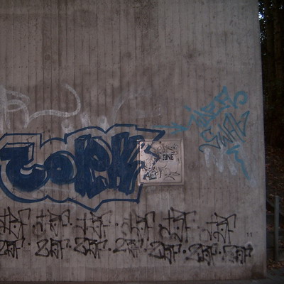 Graffiti and street art from a photo tour in Bremen including colourful sprayed tags and top-to-bottoms.
