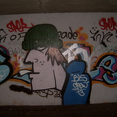 Graffiti and street art from a photo tour in Bremen including colourful sprayed tags and top-to-bottoms.