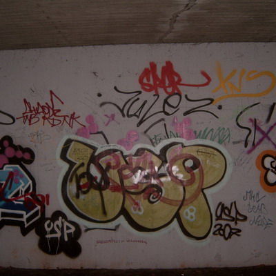 Graffiti and street art from a photo tour in Bremen including colourful sprayed tags and top-to-bottoms.