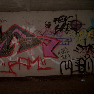 Graffiti and street art from a photo tour in Bremen including colourful sprayed tags and top-to-bottoms.