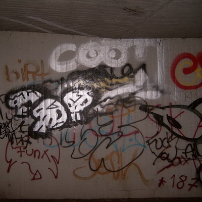 Graffiti and street art from a photo tour in Bremen including colourful sprayed tags and top-to-bottoms.