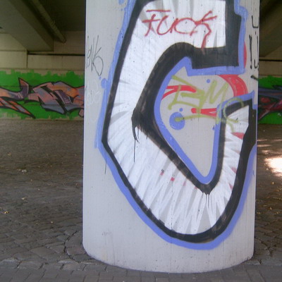 Graffiti and street art from a photo tour in Bremen including colourful sprayed tags and top-to-bottoms.